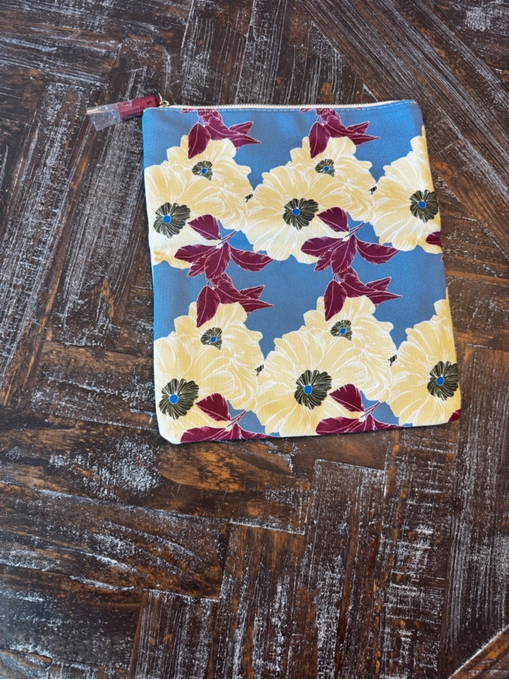 Rachel Pally Floral Canvas Zip Pouch Bag NWT - Picture 2 of 7